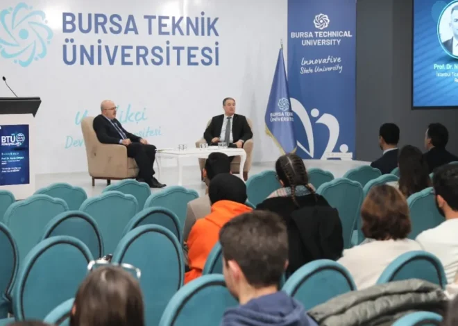 ‘BTÜ Konuşmaları’nın konuğu Rektör Şimşek oldu